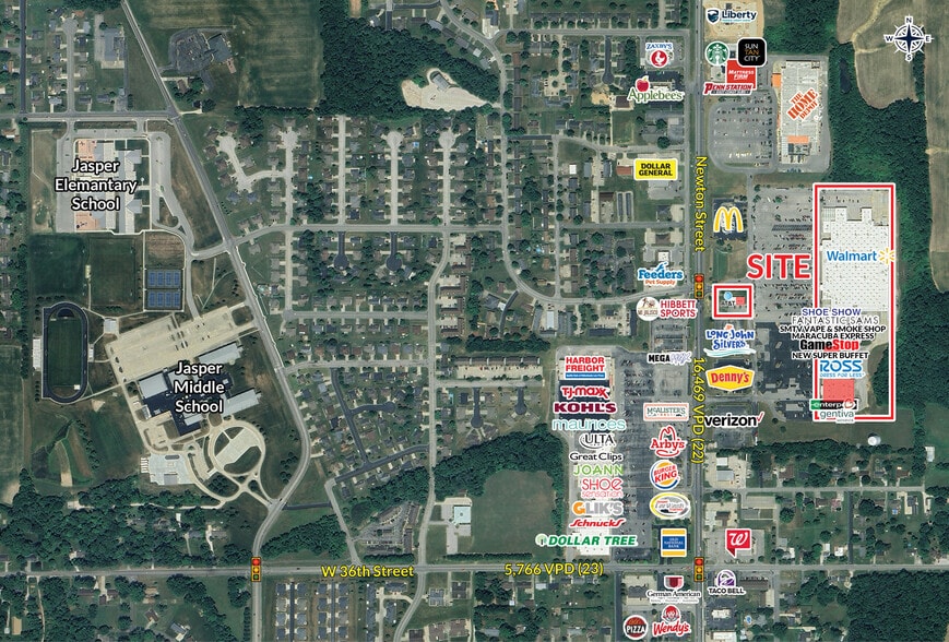 3950-3954 N Newton St, Jasper, IN à louer - Aérien – Image 1 sur 4