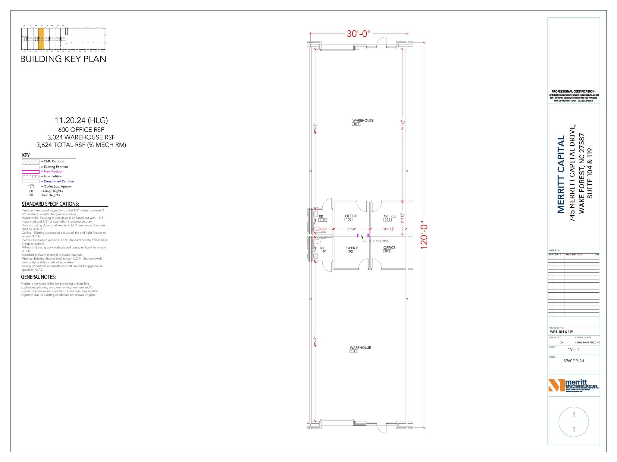 741 Merritt Capital Dr, Wake Forest, NC à louer Plan d’étage– Image 1 sur 4