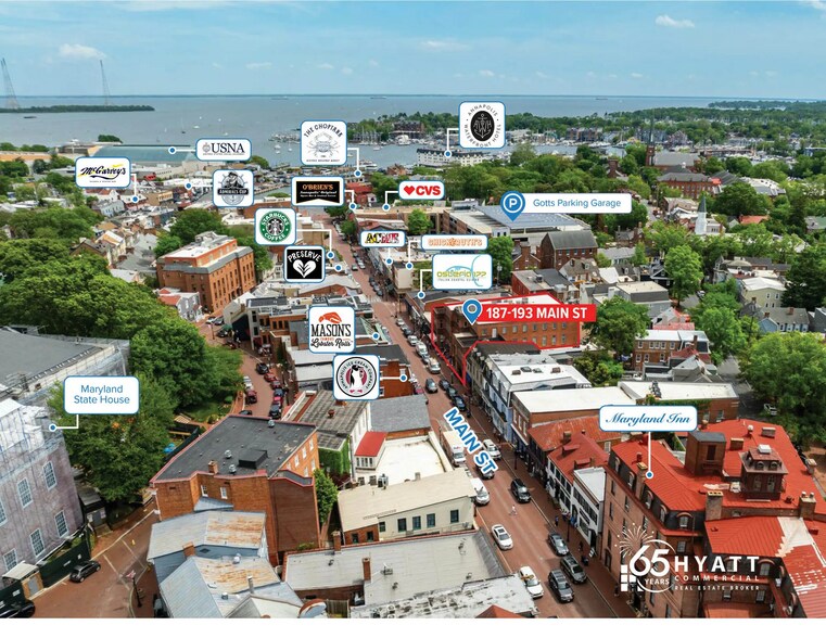 187-193 Main St, Annapolis, MD à louer - Aérien – Image 2 sur 11