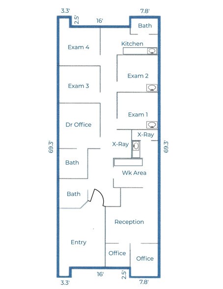 4824 E Baseline Rd, Mesa, AZ à louer - Plan d’étage – Image 2 sur 7
