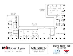 1700 Pacific Ave, Dallas, TX à louer Plan d’étage– Image 1 sur 2