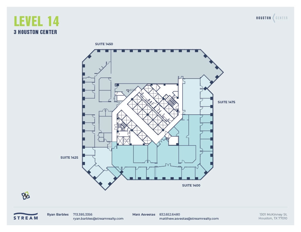 1301 McKinney St, Houston, TX à louer Plan d’étage– Image 1 sur 1