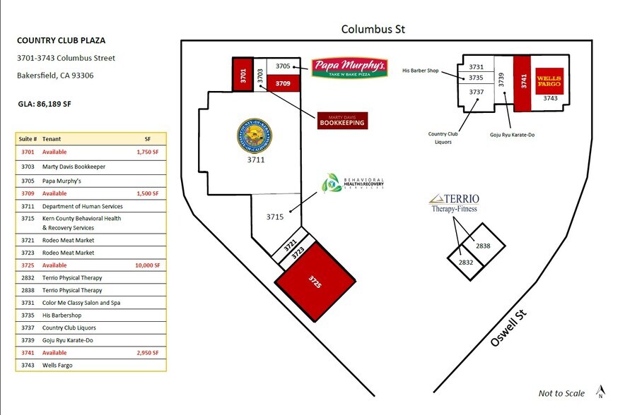 2832-3743 Columbus St, Bakersfield, CA à louer - Plan de site – Image 2 sur 18