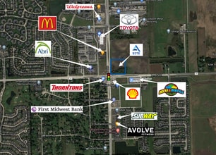 Weber Rd, Romeoville, IL - VUE AÉRIENNE  vue de carte