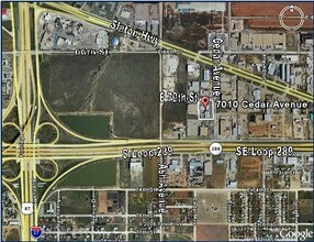 7010-7020 Cedar Ave, Lubbock, TX - Vue aérienne vue de carte