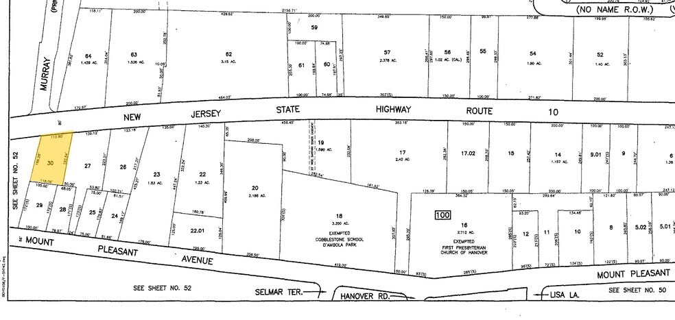 253 State Route 10, East Hanover, NJ à vendre - Plan cadastral – Image 2 sur 4