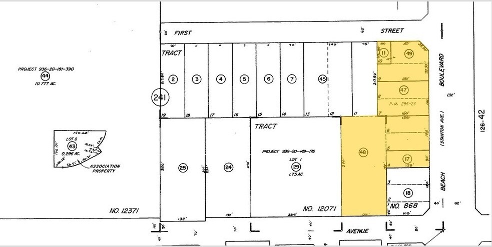 10401 Beach Blvd, Stanton, CA à louer - Plan cadastral – Image 2 sur 2