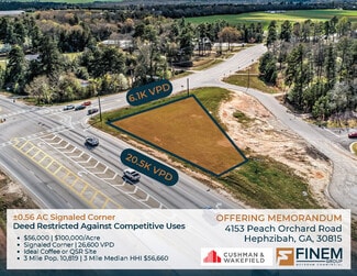 Plus de détails pour 4153 Peach Orchard rd, Hephzibah, GA - Terrain à vendre
