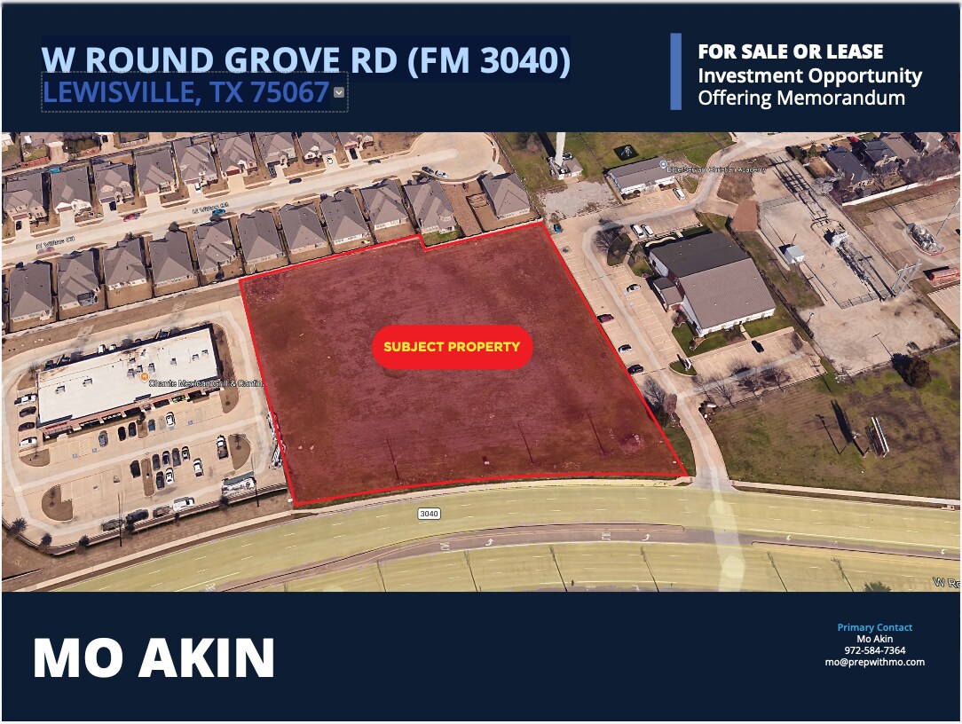 TBD W Round Grove Rd, Lewisville, TX à louer Photo principale– Image 1 sur 2