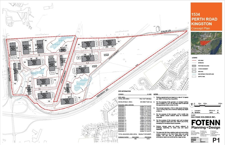 1534 Perth rd, Kingston, ON à vendre - Plan de site – Image 2 sur 2