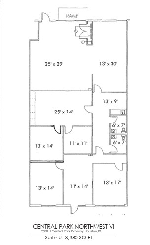 2500 Central Pky, Houston, TX à louer Plan d’étage– Image 1 sur 1