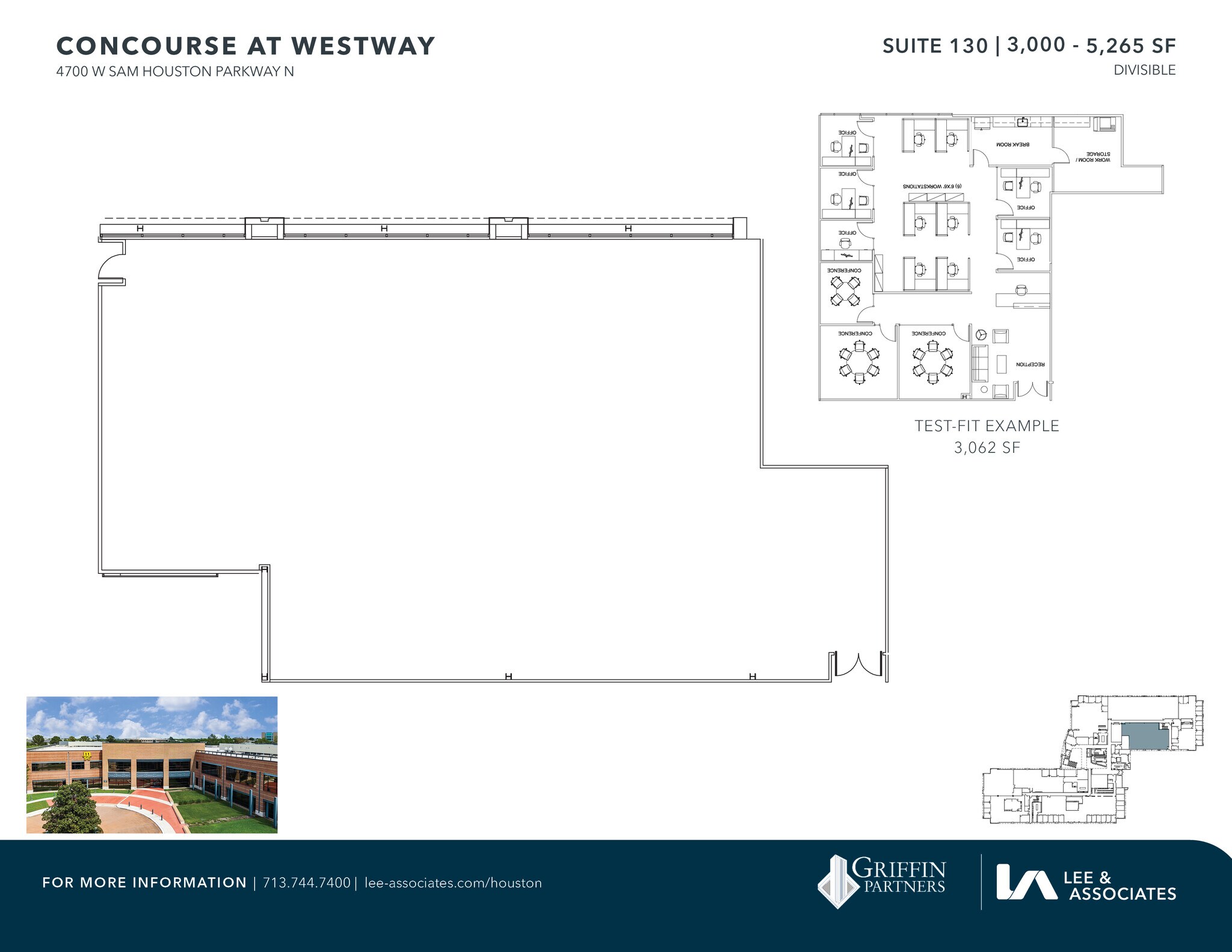 4700 W Sam Houston Pky N, Houston, TX à louer Plan d’étage– Image 1 sur 1