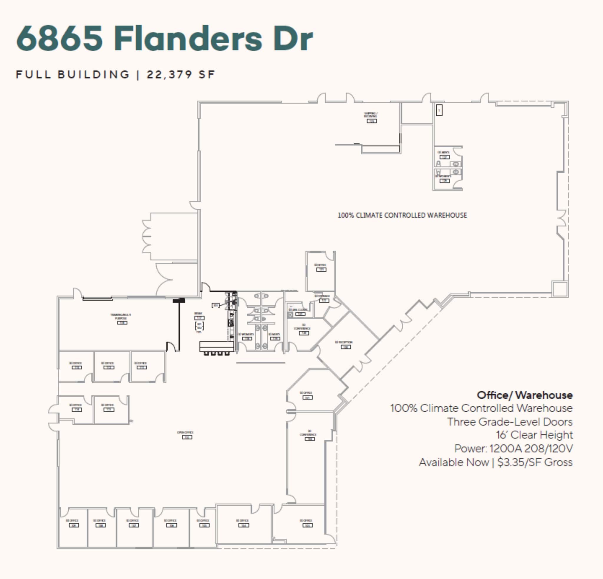 6815 Flanders Dr, San Diego, CA à louer Plan d’étage– Image 1 sur 1