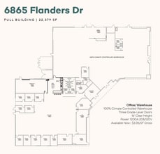 6815 Flanders Dr, San Diego, CA à louer Plan d’étage– Image 1 sur 1