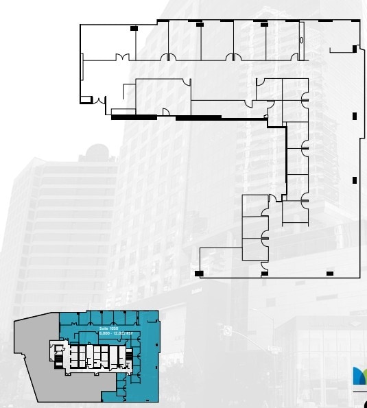 655 W Broadway, San Diego, CA à louer Plan d’étage– Image 1 sur 1
