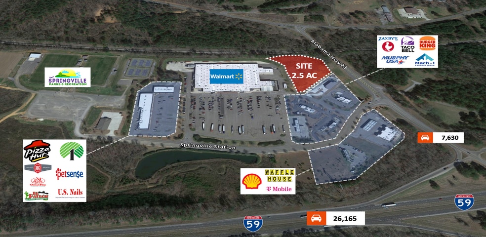 0 Springville Station, Springville, AL à vendre - Aérien – Image 1 sur 2