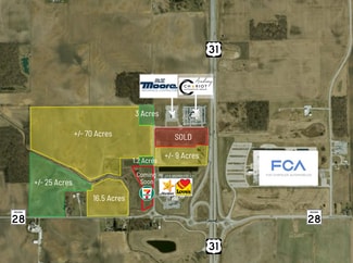 Plus de détails pour US 31 & SR 28, Tipton, IN - Terrain à vendre