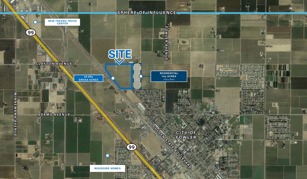 Clayton Ave, Fowler, CA à vendre - Plan de site – Image 1 sur 2