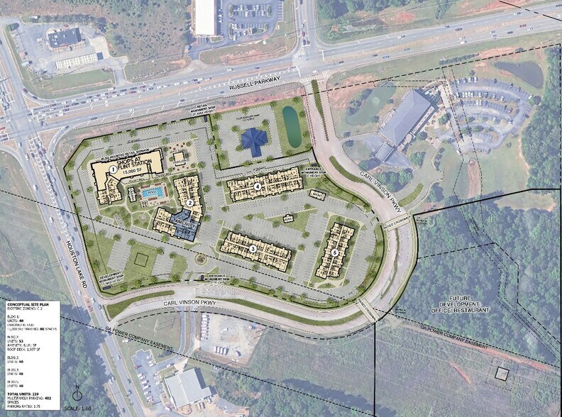 98 Carl Vinson Pky, Warner Robins, GA à louer - Plan de site – Image 2 sur 5