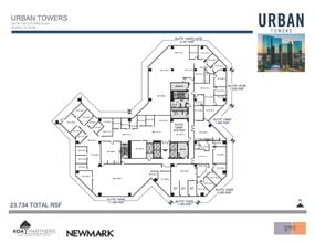 222 W Las Colinas Blvd, Irving, TX à louer Plan d’étage– Image 1 sur 2