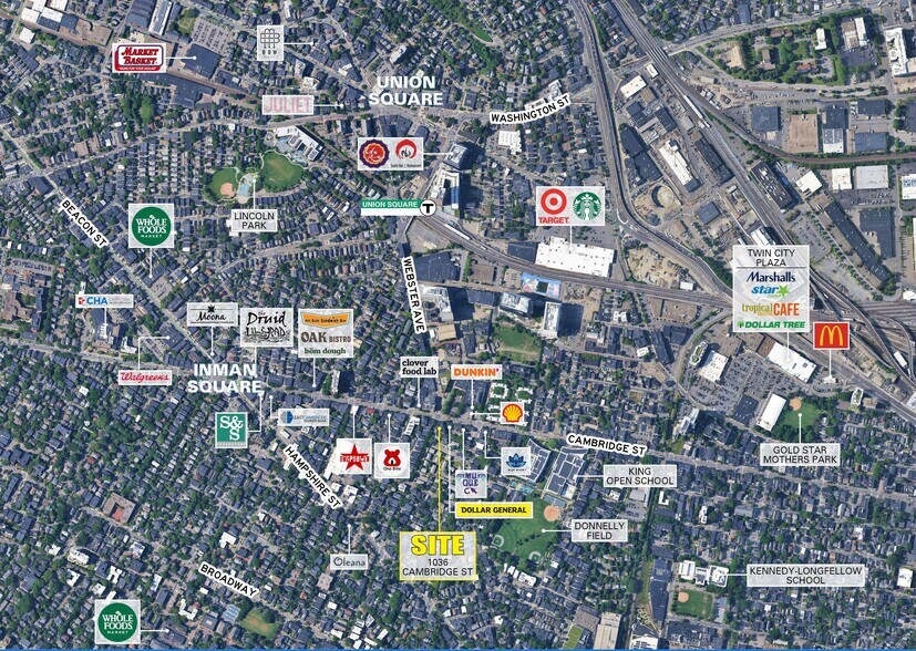 1036 Cambridge St, Cambridge, MA à louer - Aérien – Image 3 sur 10