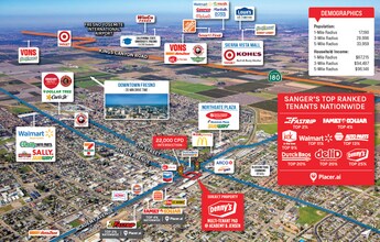 536-544 Academy Ave, Sanger, CA - Vue aérienne  vue de carte - Image1