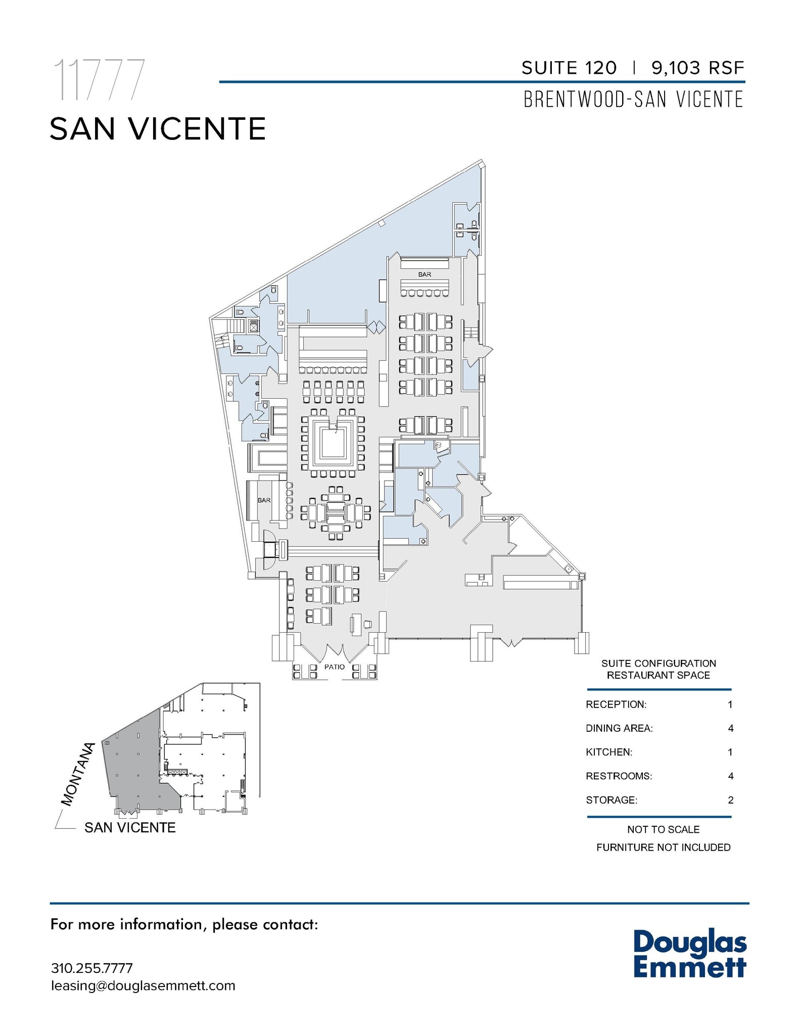 11777 San Vicente Blvd, Los Angeles, CA à louer Plan d’étage– Image 1 sur 1