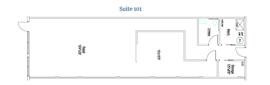 115 E Broadway, Monona, WI à louer Plan d’étage– Image 1 sur 1