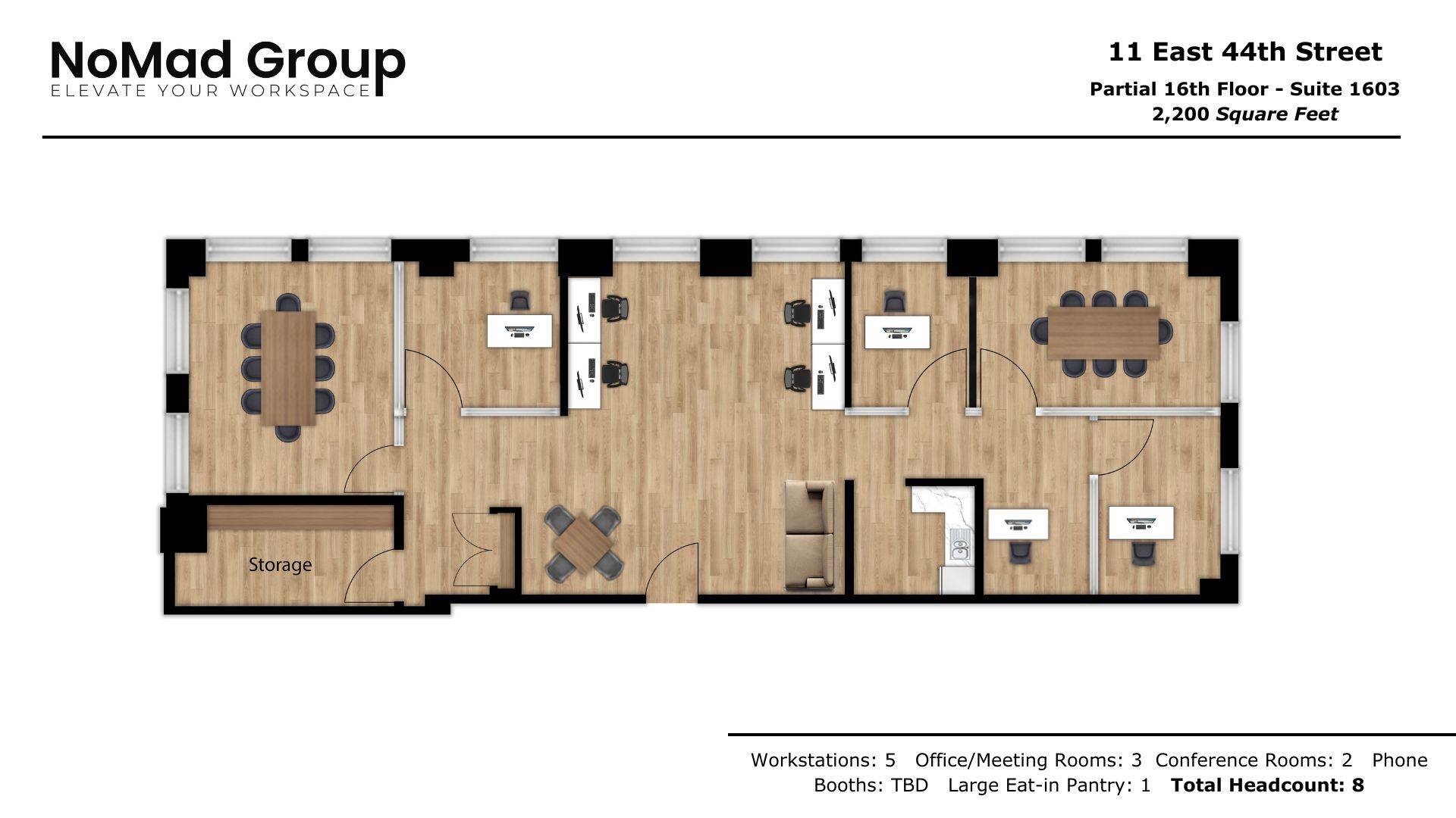 11 E 44th St, New York, NY à louer Plan d’étage– Image 1 sur 14
