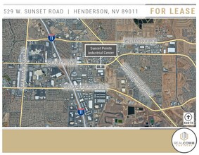 529 W Sunset Rd, Henderson, NV - Vue aérienne vue de carte