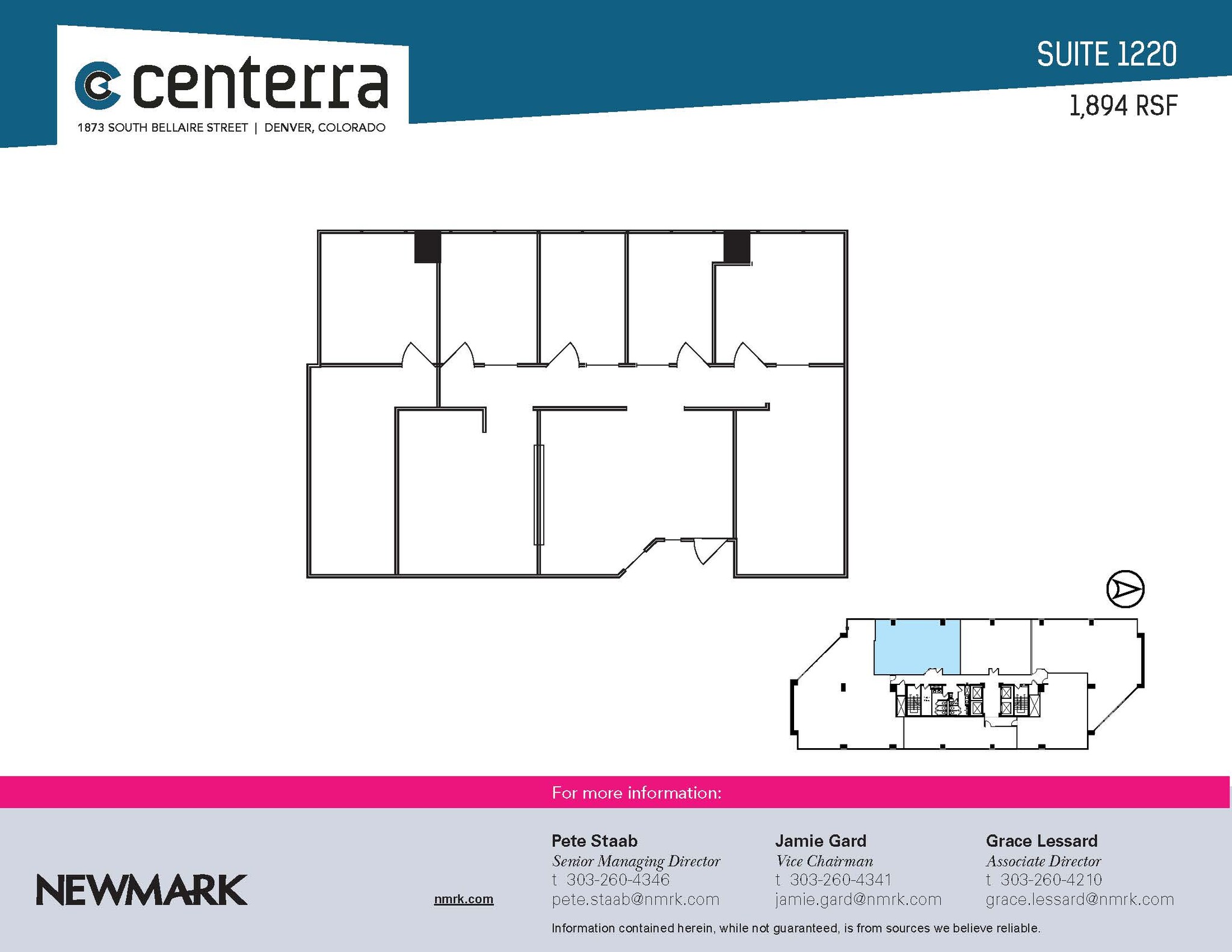 1873 S Bellaire St, Denver, CO à louer Plan d’étage– Image 1 sur 1