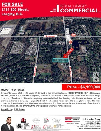 Plus de détails pour 2161 200 St, Langley, BC - Terrain à vendre