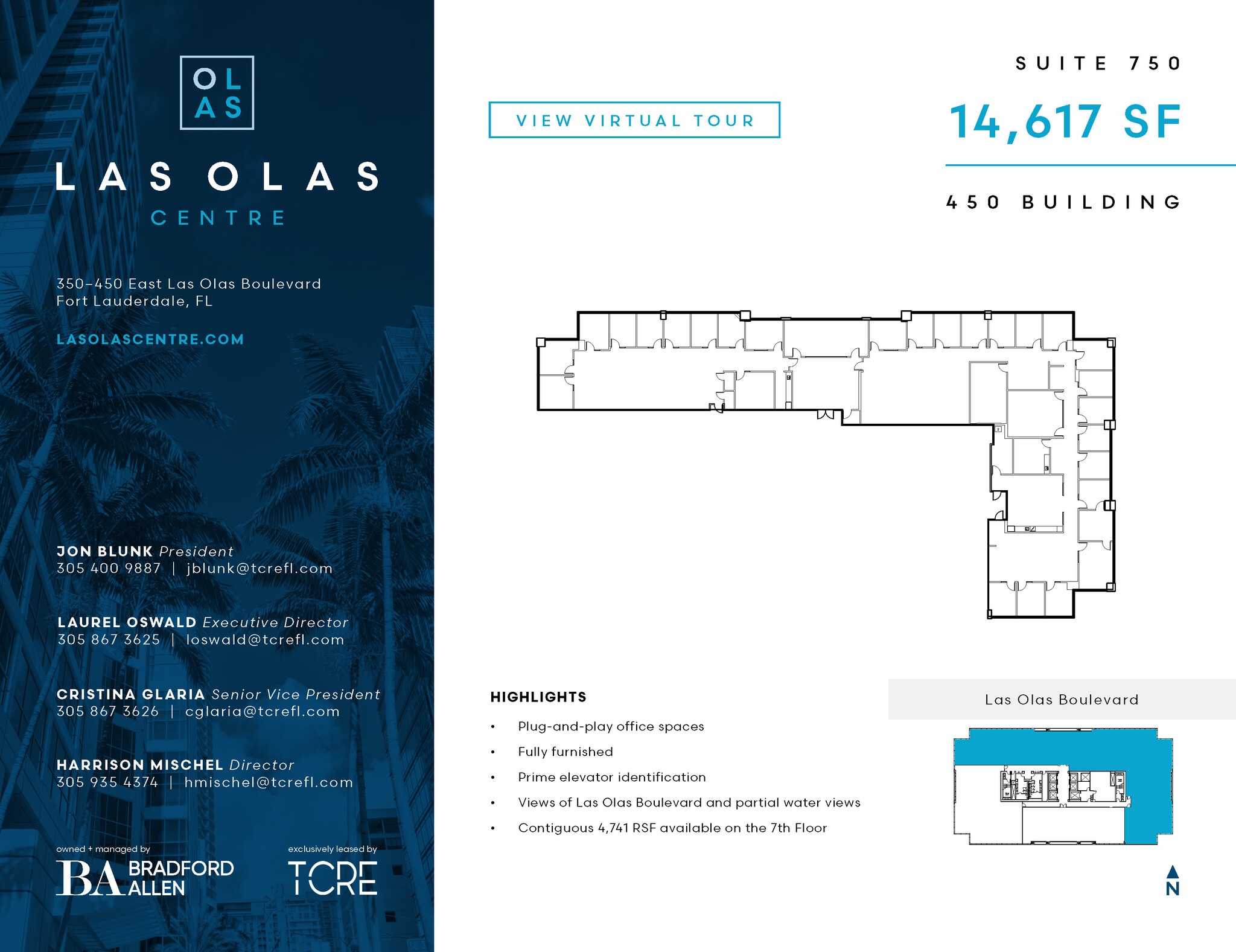 450 E Las Olas Blvd, Fort Lauderdale, FL à louer Plan d’étage– Image 1 sur 2