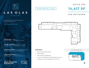 450 E Las Olas Blvd, Fort Lauderdale, FL à louer Plan d’étage– Image 1 sur 2
