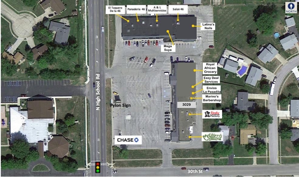 3009-3019 N High School Rd, Indianapolis, IN à louer - Plan de site – Image 3 sur 8