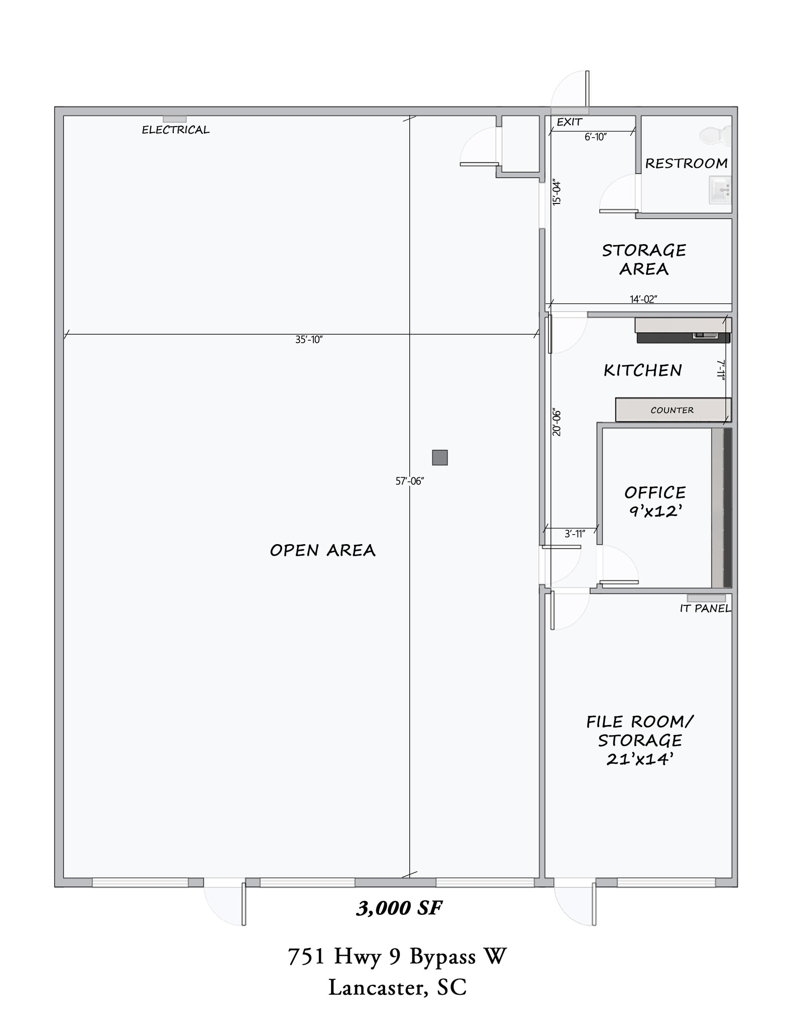 751-759 Sc-9-byp W, Lancaster, SC à louer Plan d’étage type– Image 1 sur 12