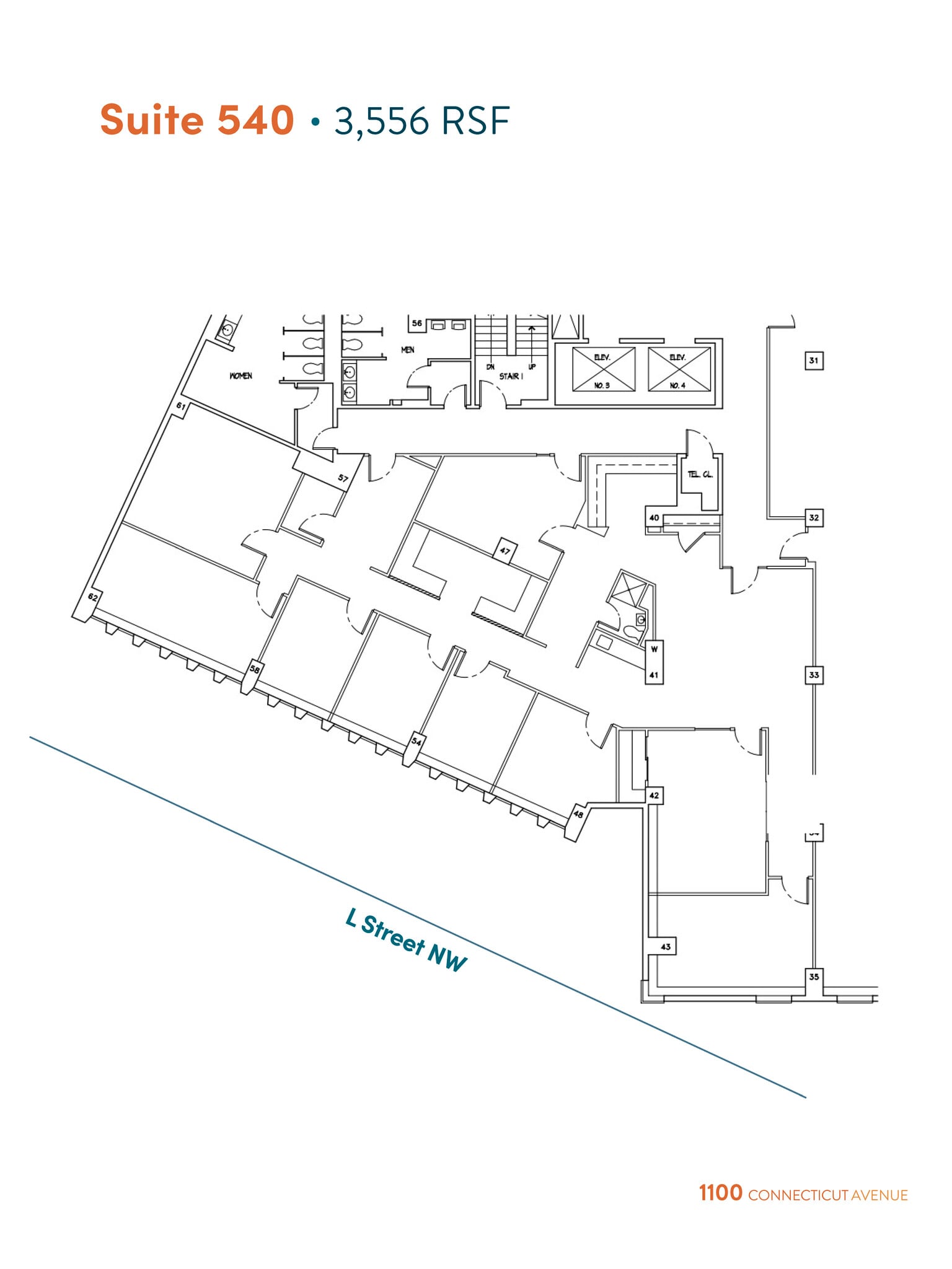 1100 Connecticut Ave NW, Washington, DC à louer Plan d’étage– Image 1 sur 9