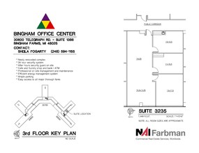 30600-30700 - 30800 Telegraph Rd, Bingham Farms, MI à louer Plan d’étage– Image 1 sur 1