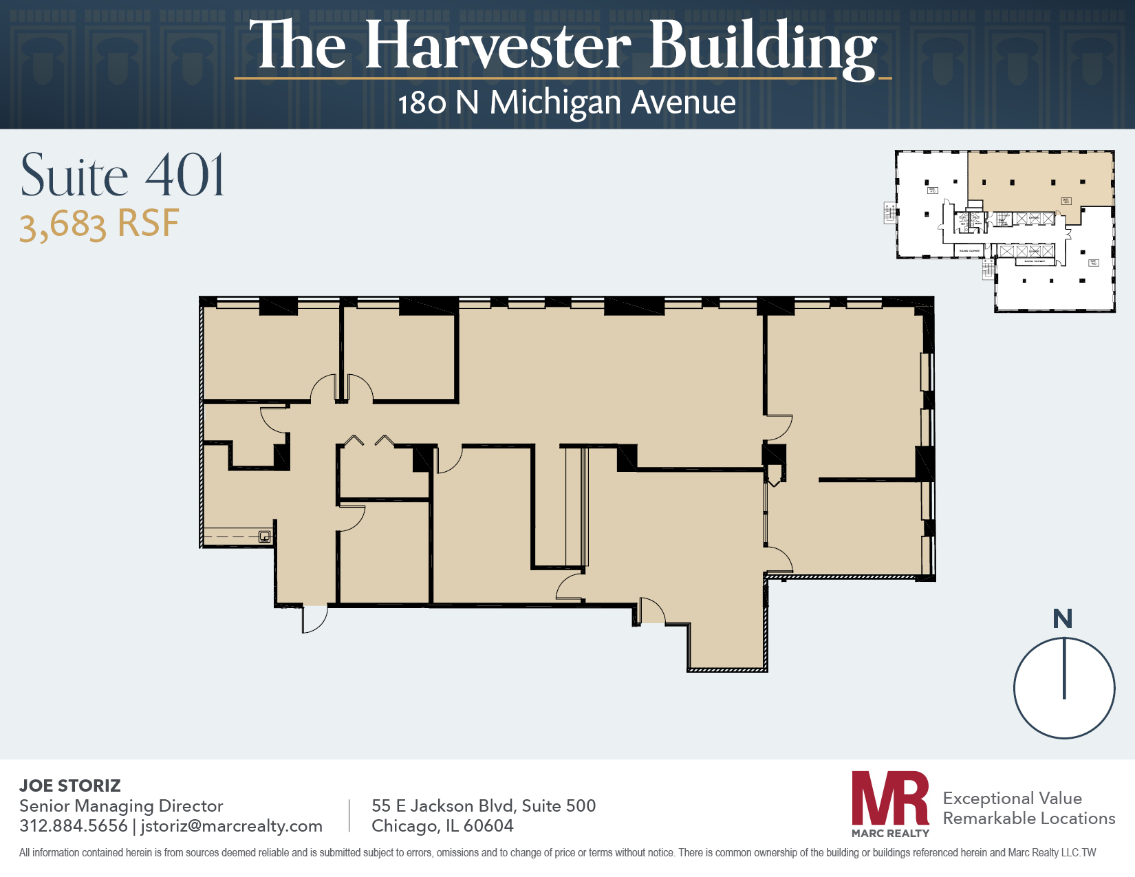 180 N Michigan Ave, Chicago, IL à louer Plan d’étage– Image 1 sur 1