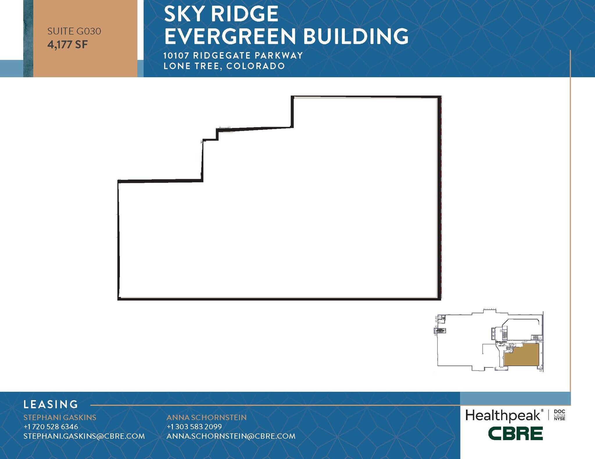 10535 Park Meadows Blvd, Lone Tree, CO à louer Plan d’étage– Image 1 sur 1