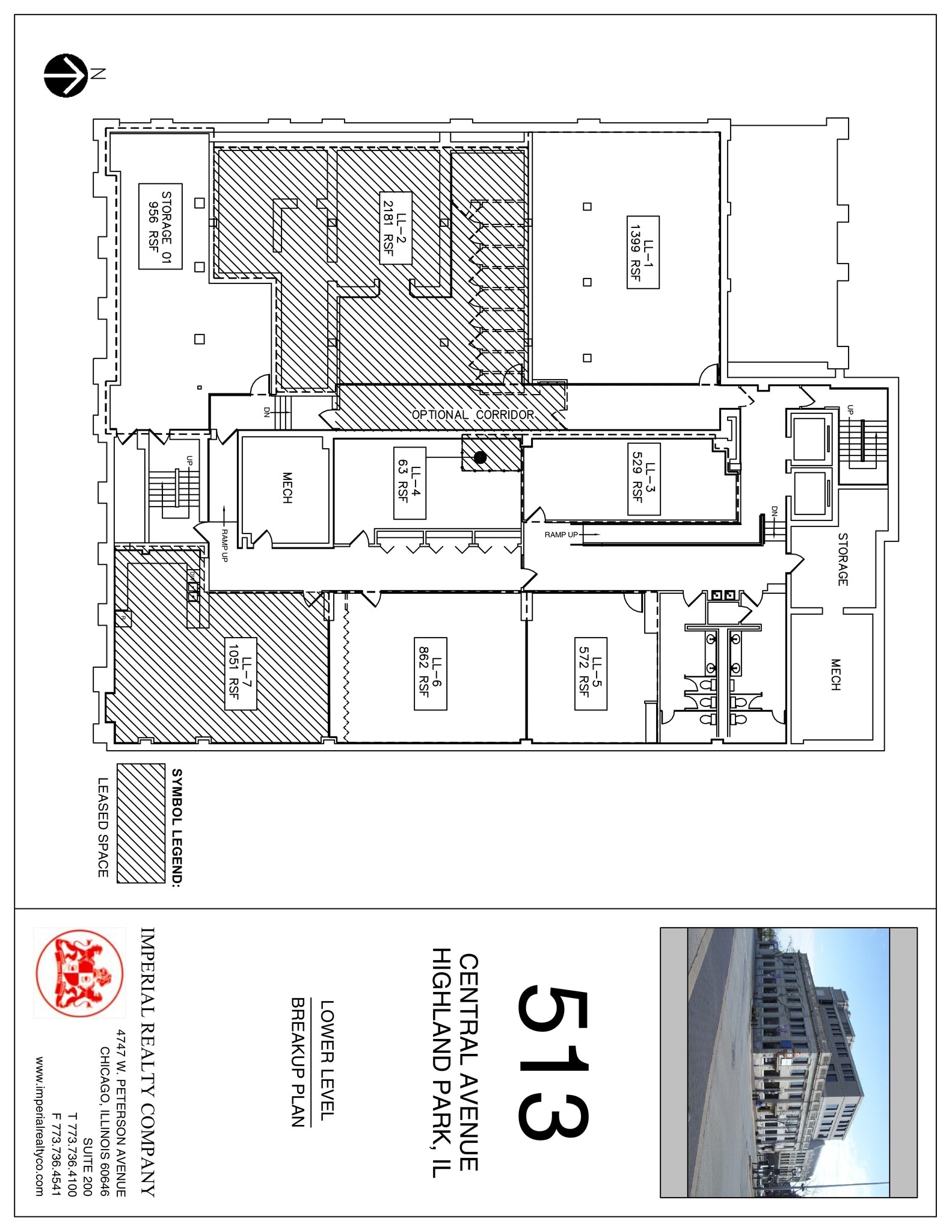 513 Central Ave, Highland Park, IL à louer Plan de site– Image 1 sur 1