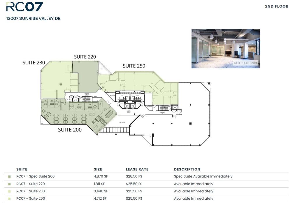 12001 Sunrise Valley Dr, Reston, VA à louer Plan d’étage– Image 1 sur 1