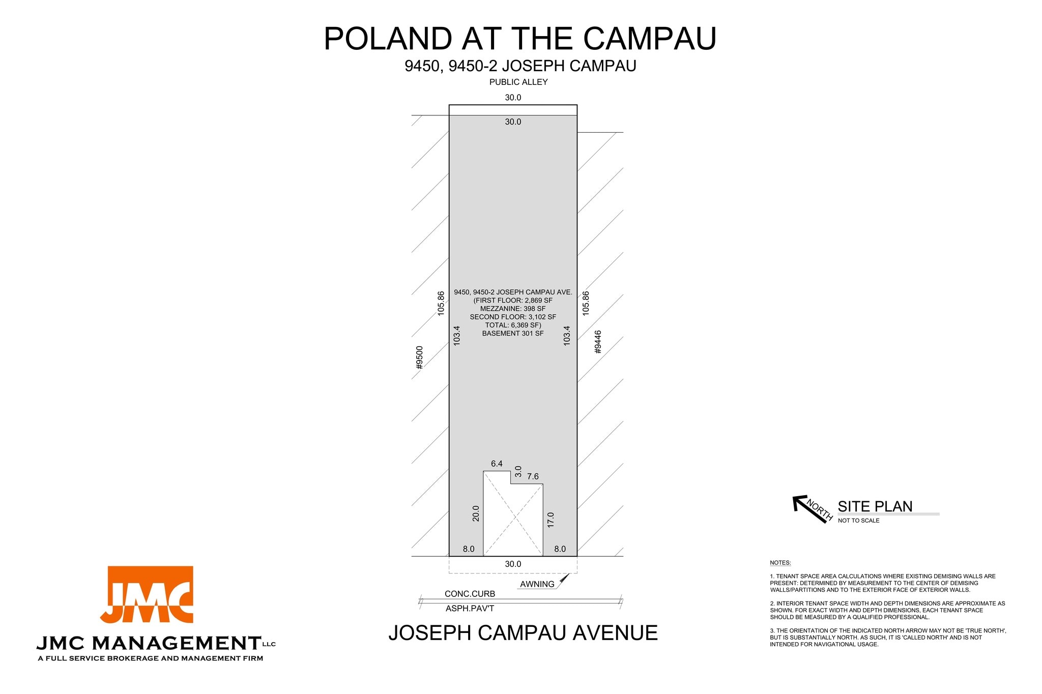 9450 Joseph Campau Ave, Hamtramck, MI à louer Plan de site– Image 1 sur 2