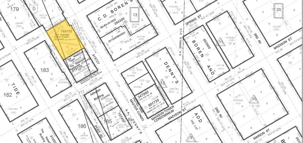 1113-1123 1st Ave, Seattle, WA à louer - Plan cadastral – Image 2 sur 5