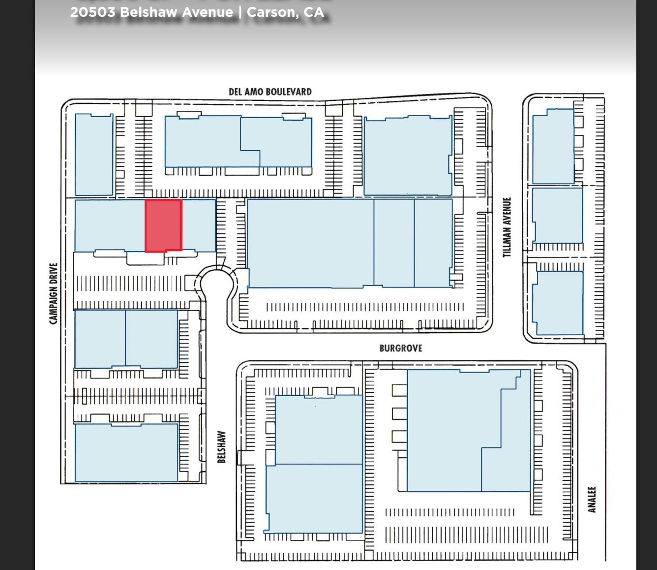 20501-20507 Belshaw Ave, Carson, CA à louer Plan d’étage– Image 1 sur 1