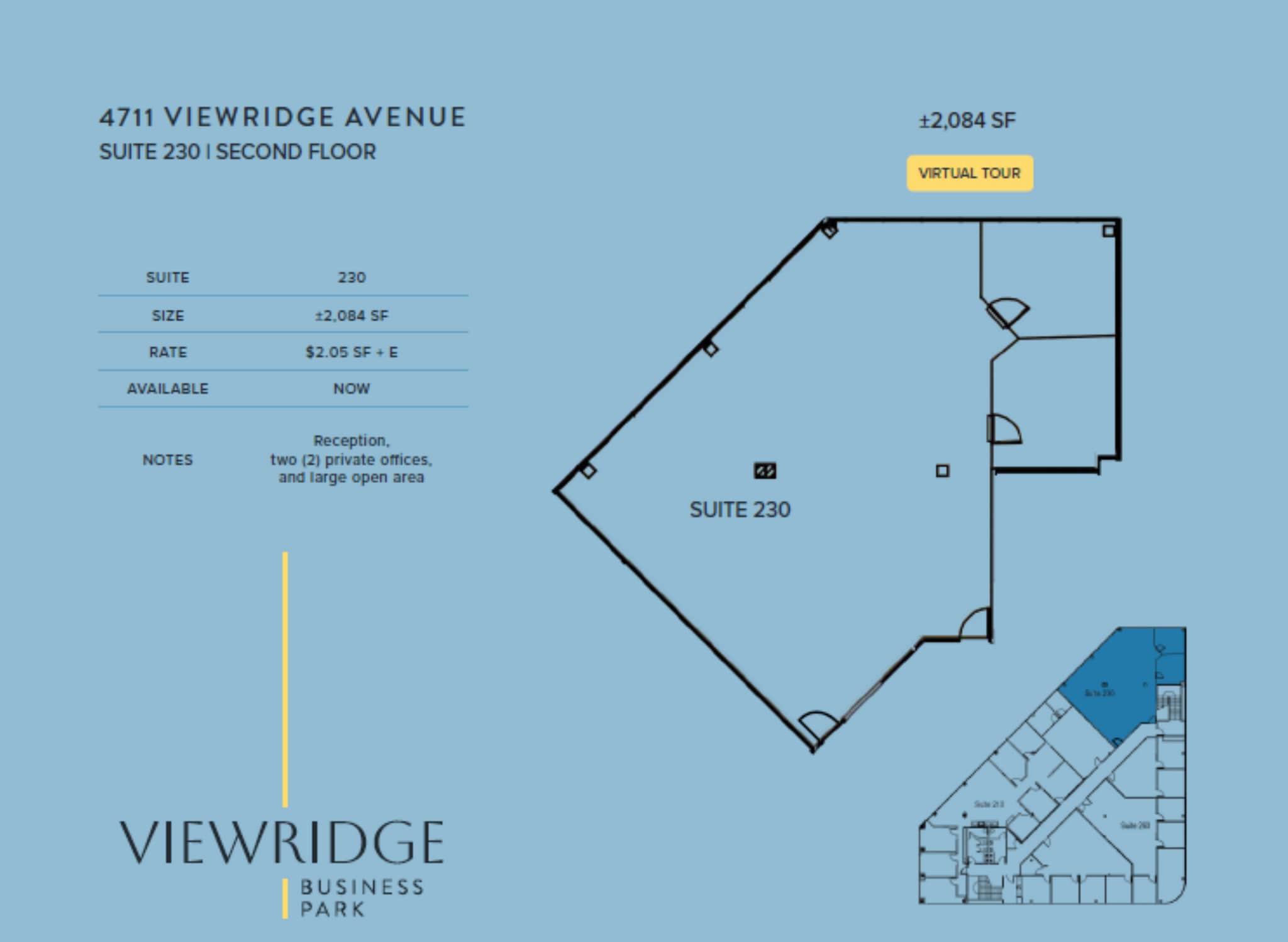 4711 Viewridge Ave, San Diego, CA à louer Plan d’étage– Image 1 sur 1