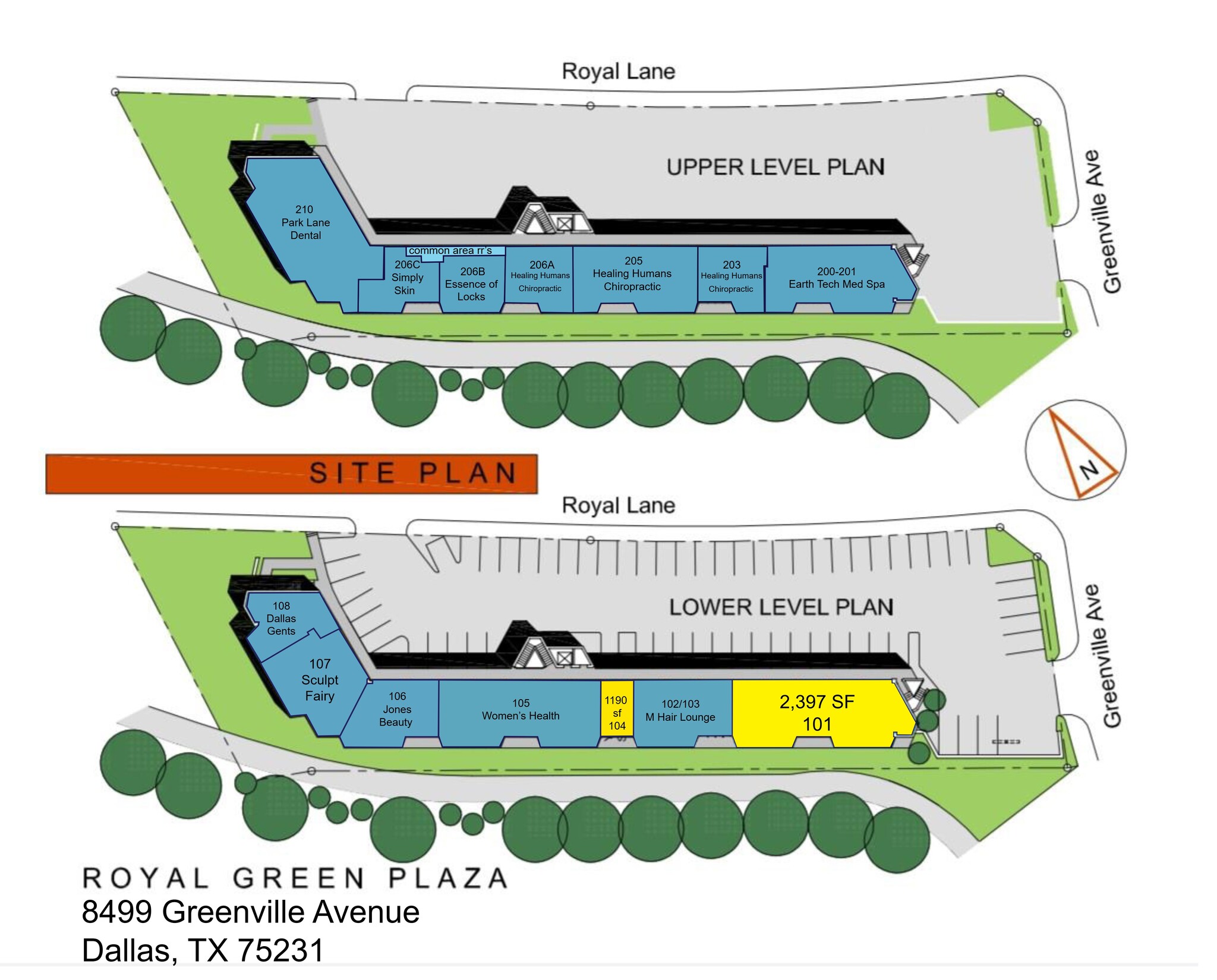 8499 Greenville Ave, Dallas, TX à louer Plan de site– Image 1 sur 1