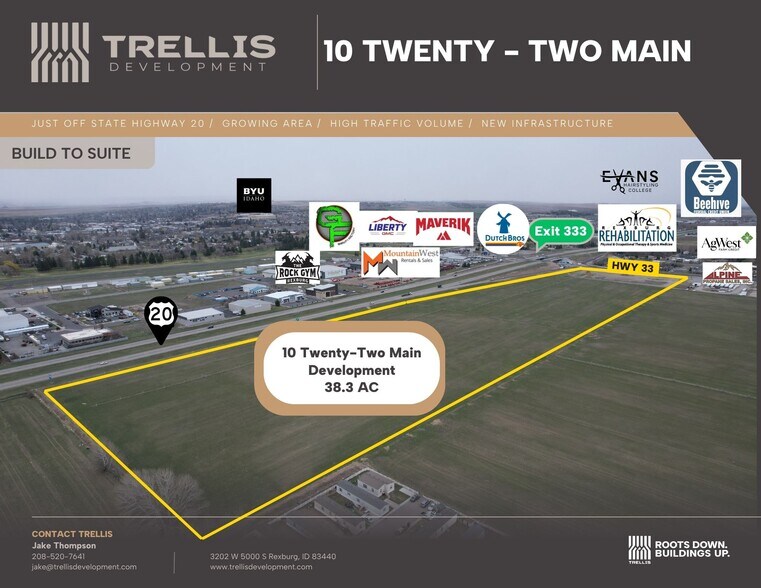 1022 W Main St, Rexburg, ID à vendre - Aérien – Image 2 sur 9