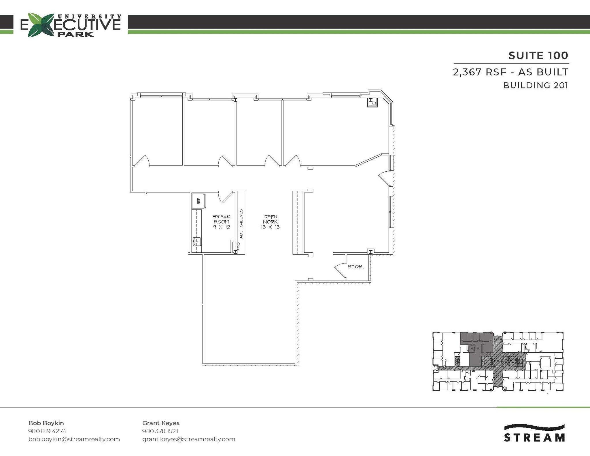 301 McCullough Dr, Charlotte, NC à louer Plan d’étage– Image 1 sur 1