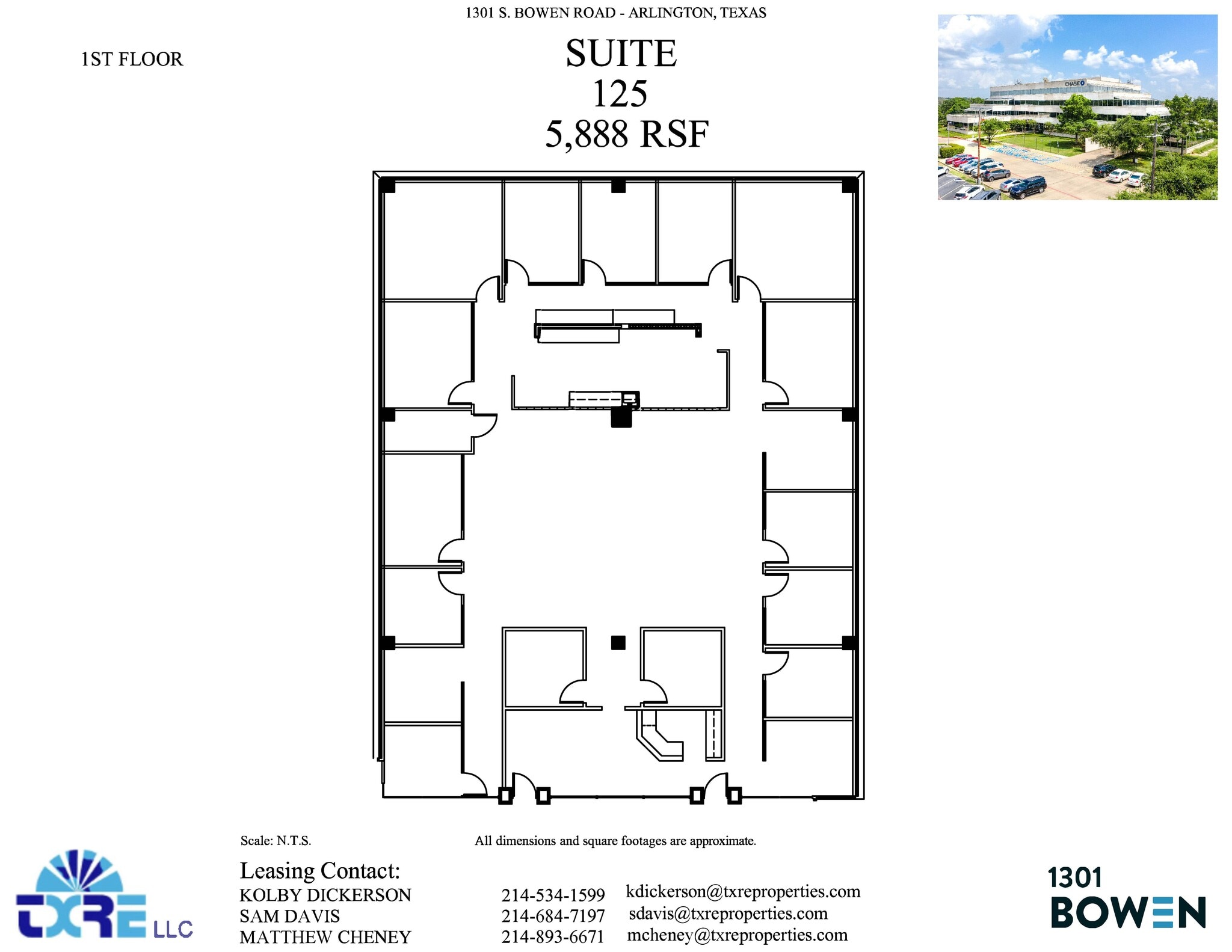 1301 S Bowen Rd, Arlington, TX à louer Plan d’étage– Image 1 sur 12